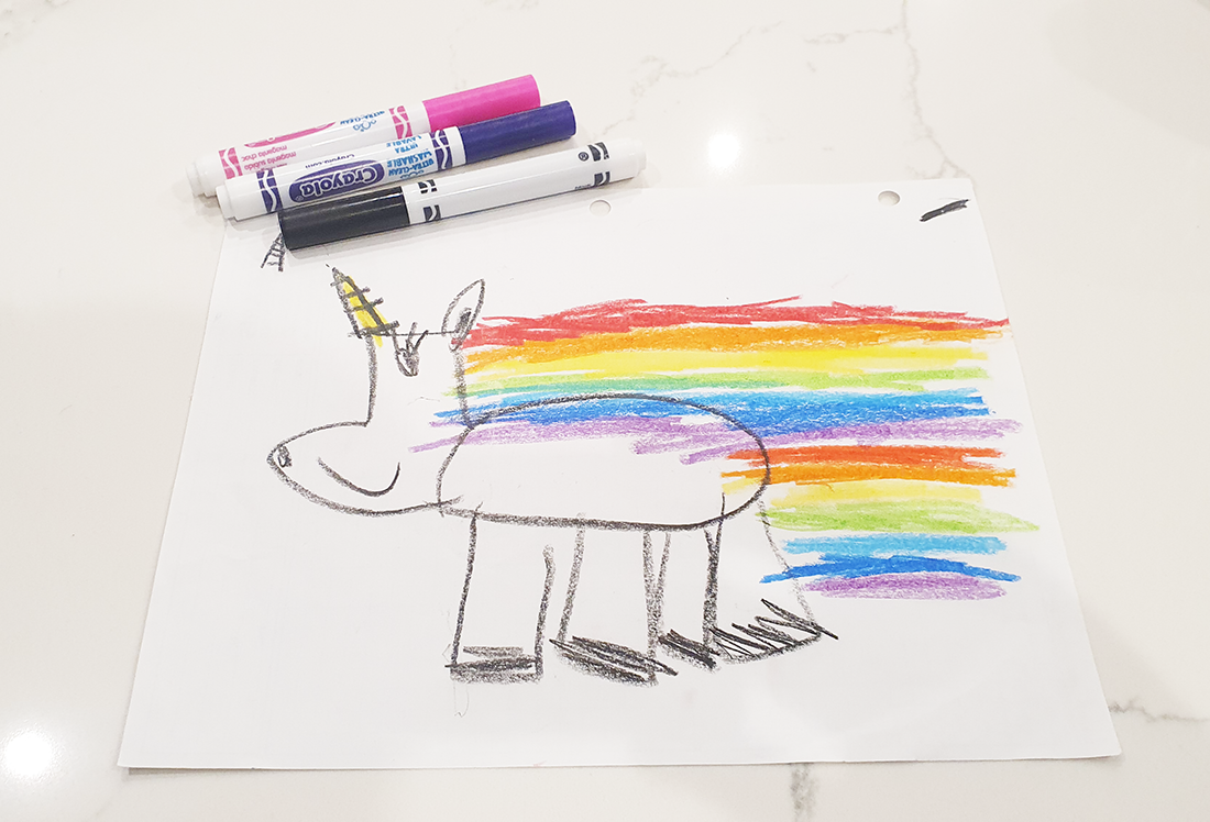 Rainbow Pony Drawing