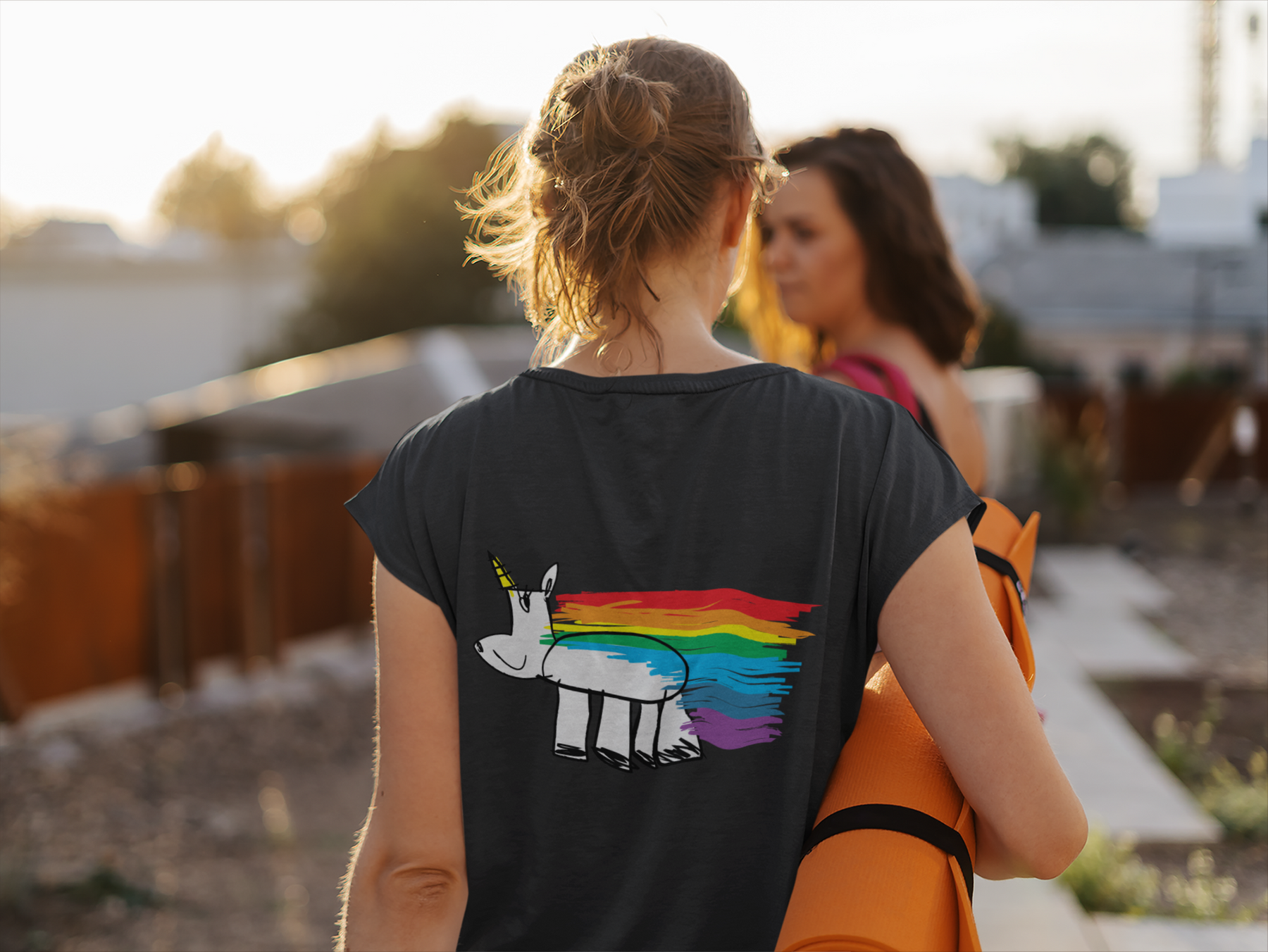Black Rainbow Pony Tee